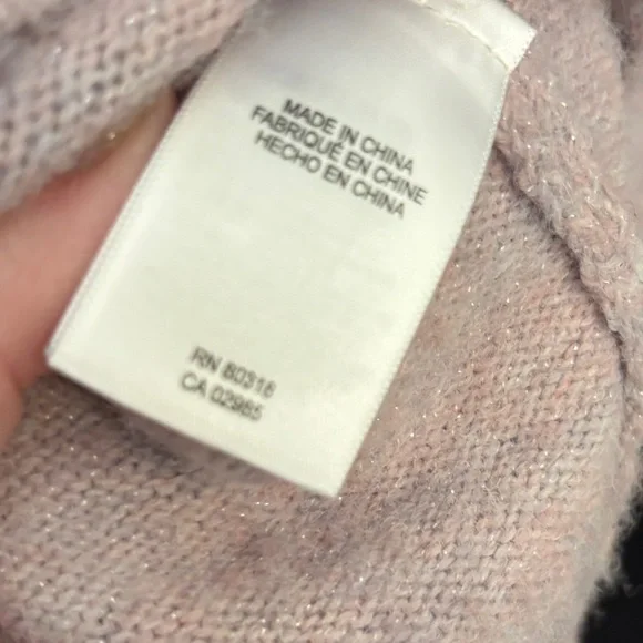 Lucky Brand Women's Light Purple and Sparkle V-Neck Sweater Women’s Size M - Picture 7 of 7